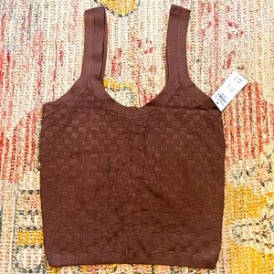 Abercrombie & Fitch Brown Knit Tank Top